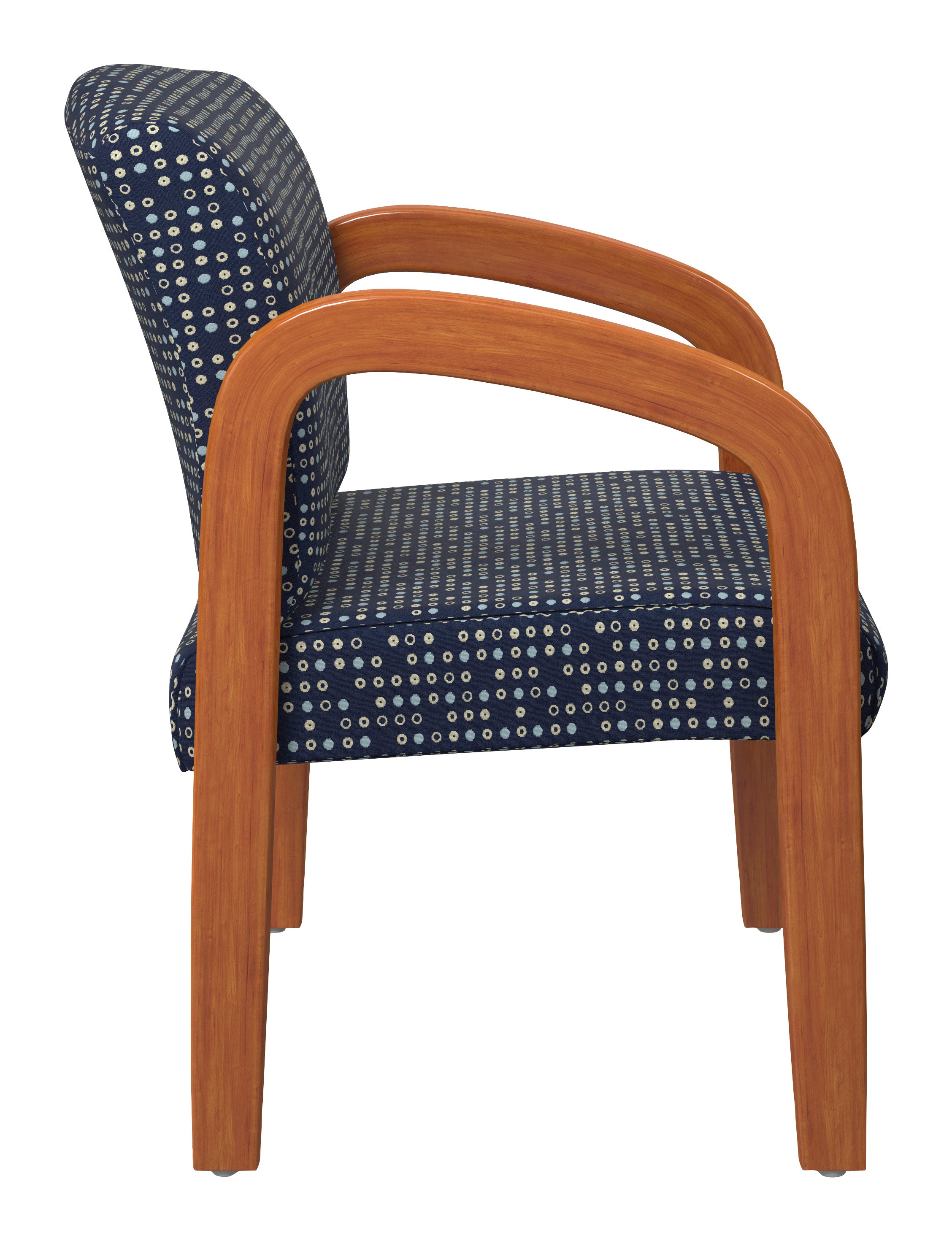 Medium Oak Finish Wood Visitor Chair 2